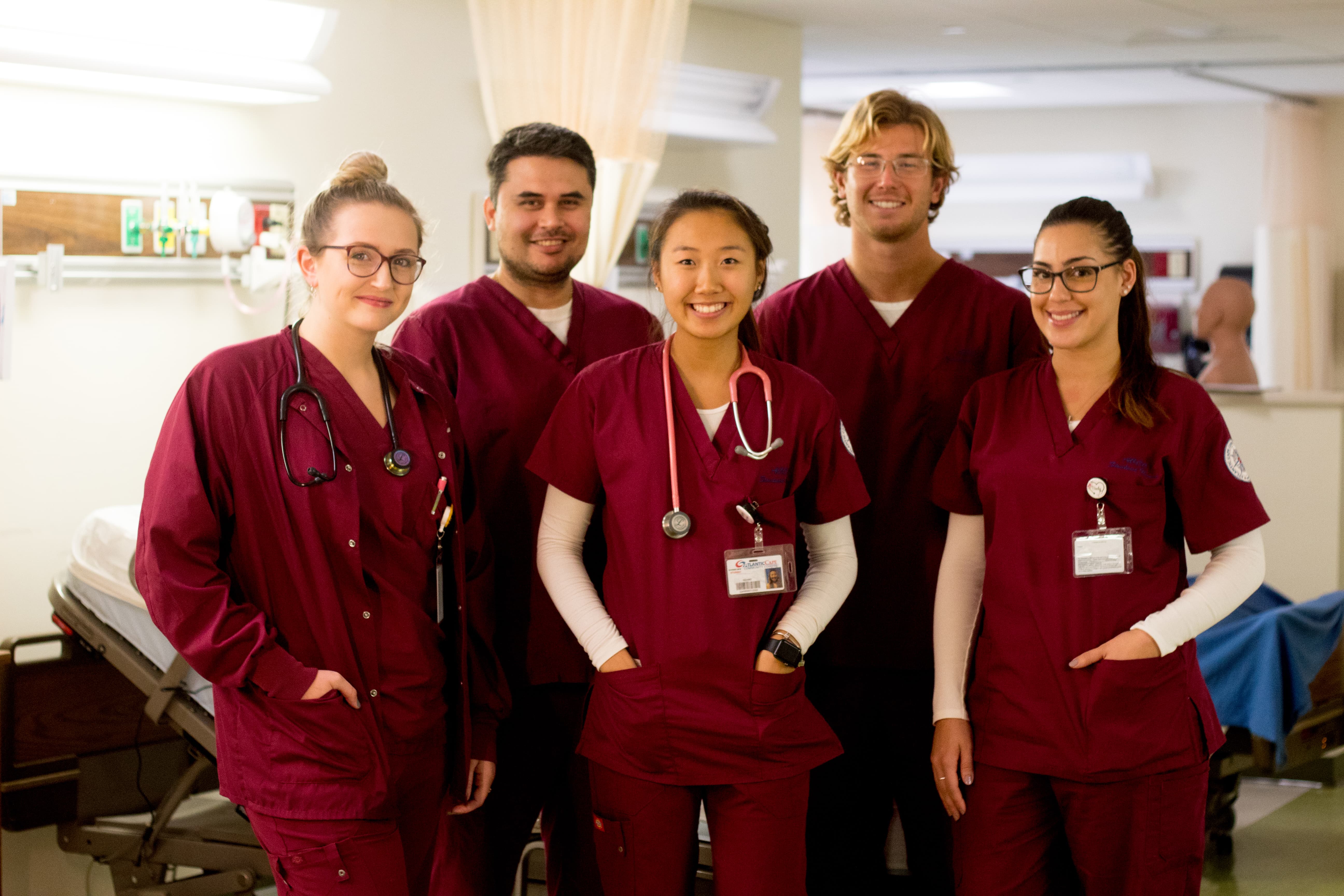 nurses in red